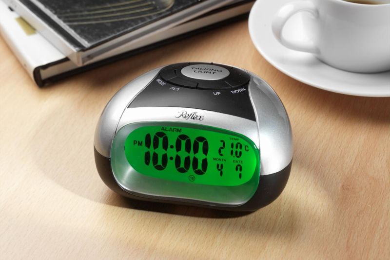T21 Talking LCD Alarm Clock With Spoken Temperature